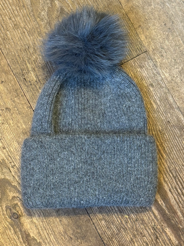 Italian knit pom caps