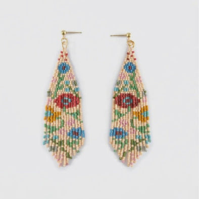 Handwoven beaded earrings