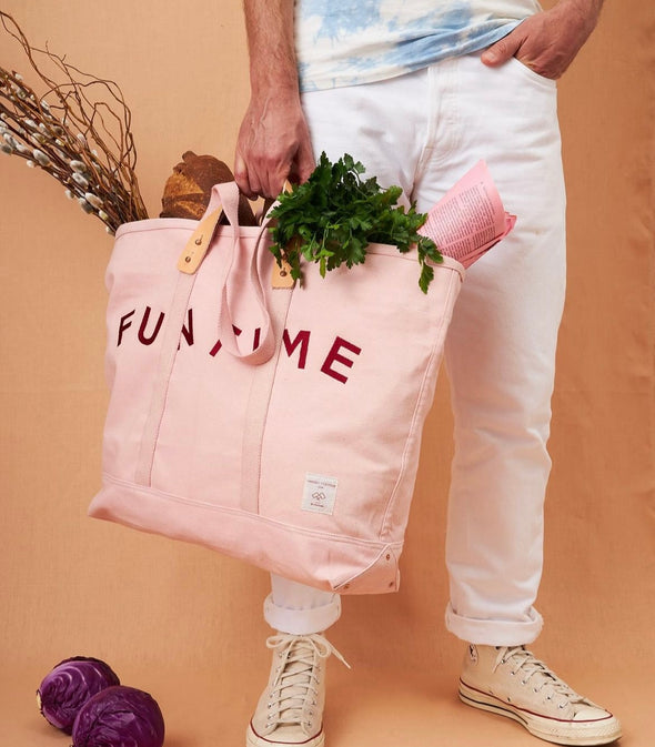 Fun time canvas tote bag