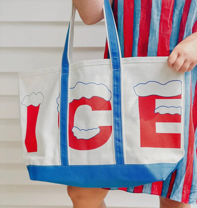 Ice canvas tote