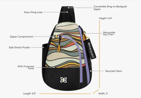 Wayfarer sling backpack