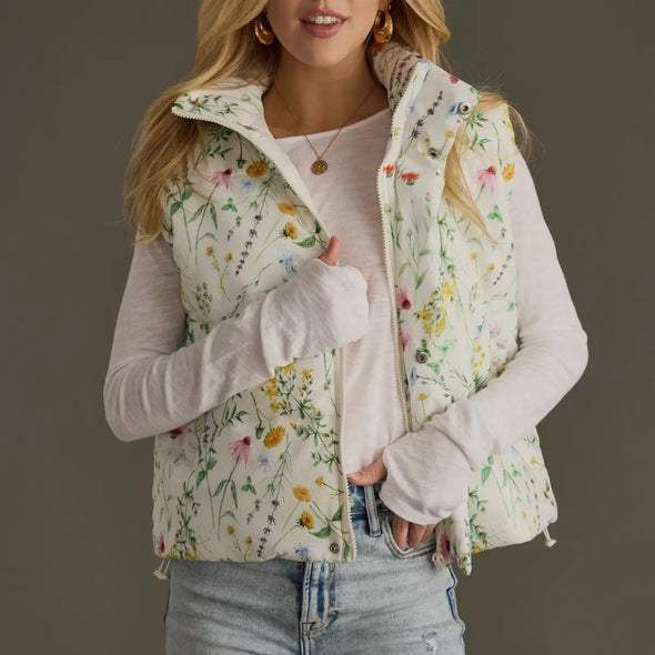 Floral padded vests