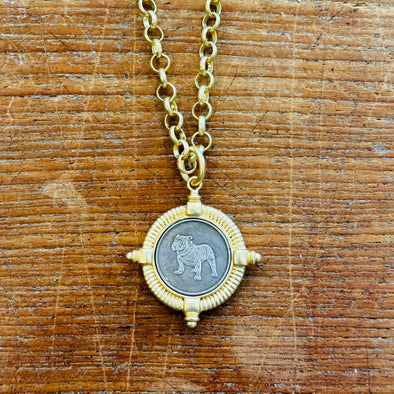 French animal coin necklaces