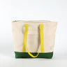 Zippered canvas tote bag