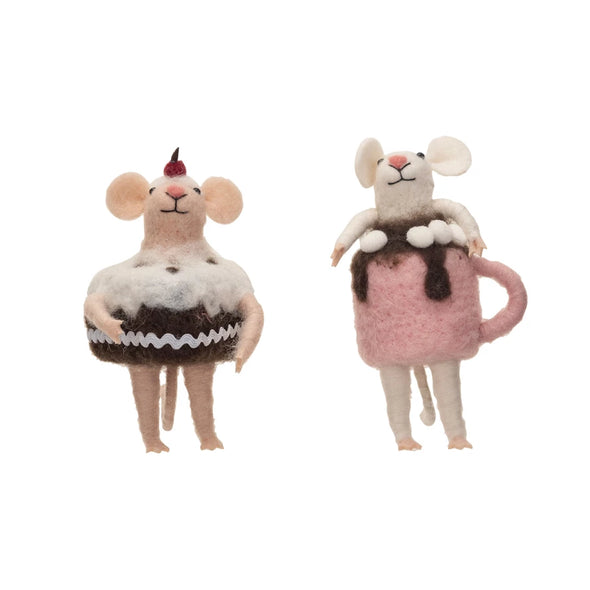 Felted confection mice