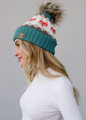 Powder Ingrid pom pom hat – Fini