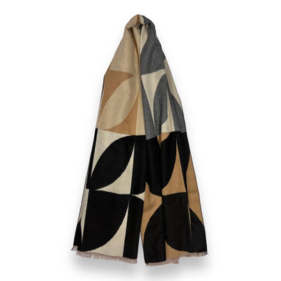 Retro pattern cashmere blend scarves