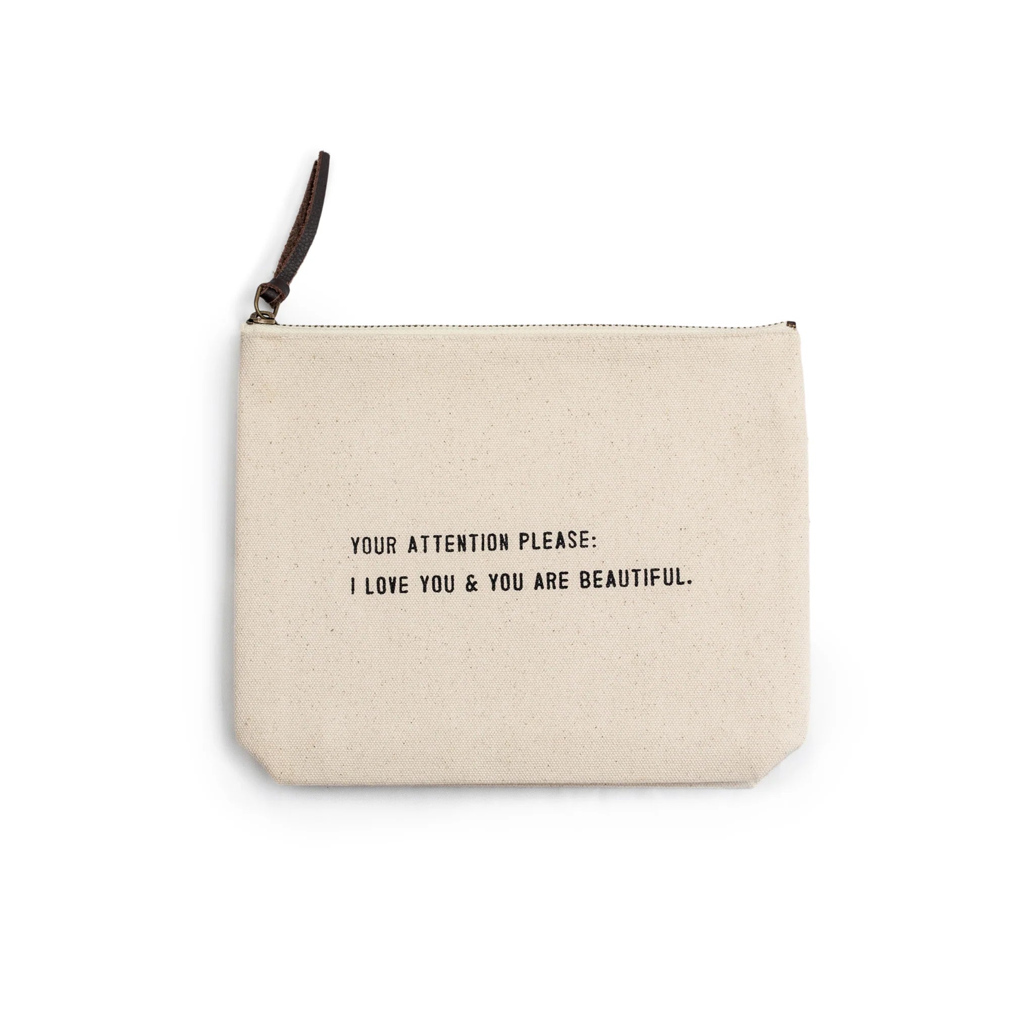 Canvas zipper bags with quotes – Fini