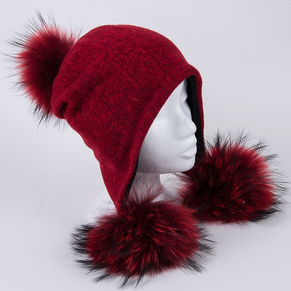 Anytra Betula Three pom hat