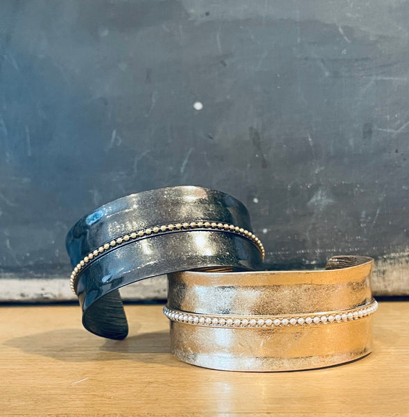 Cuff bracelet with bead detail